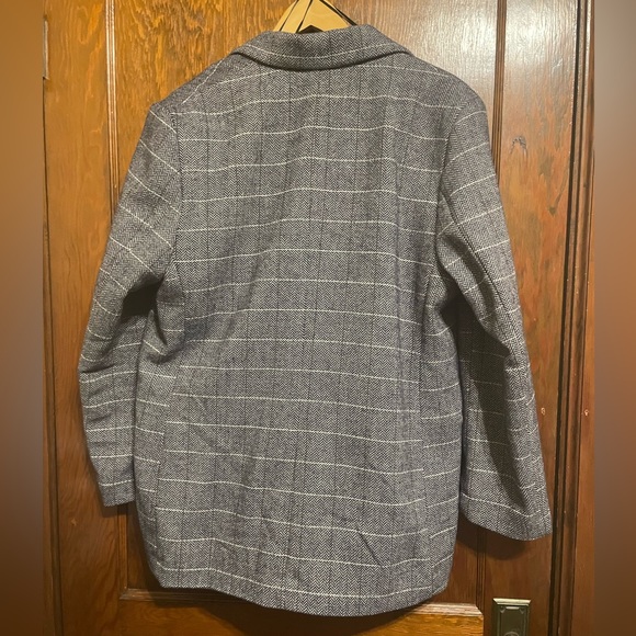 Mango Oversized Herringbone Wool Blazer - Picture 3 of 14